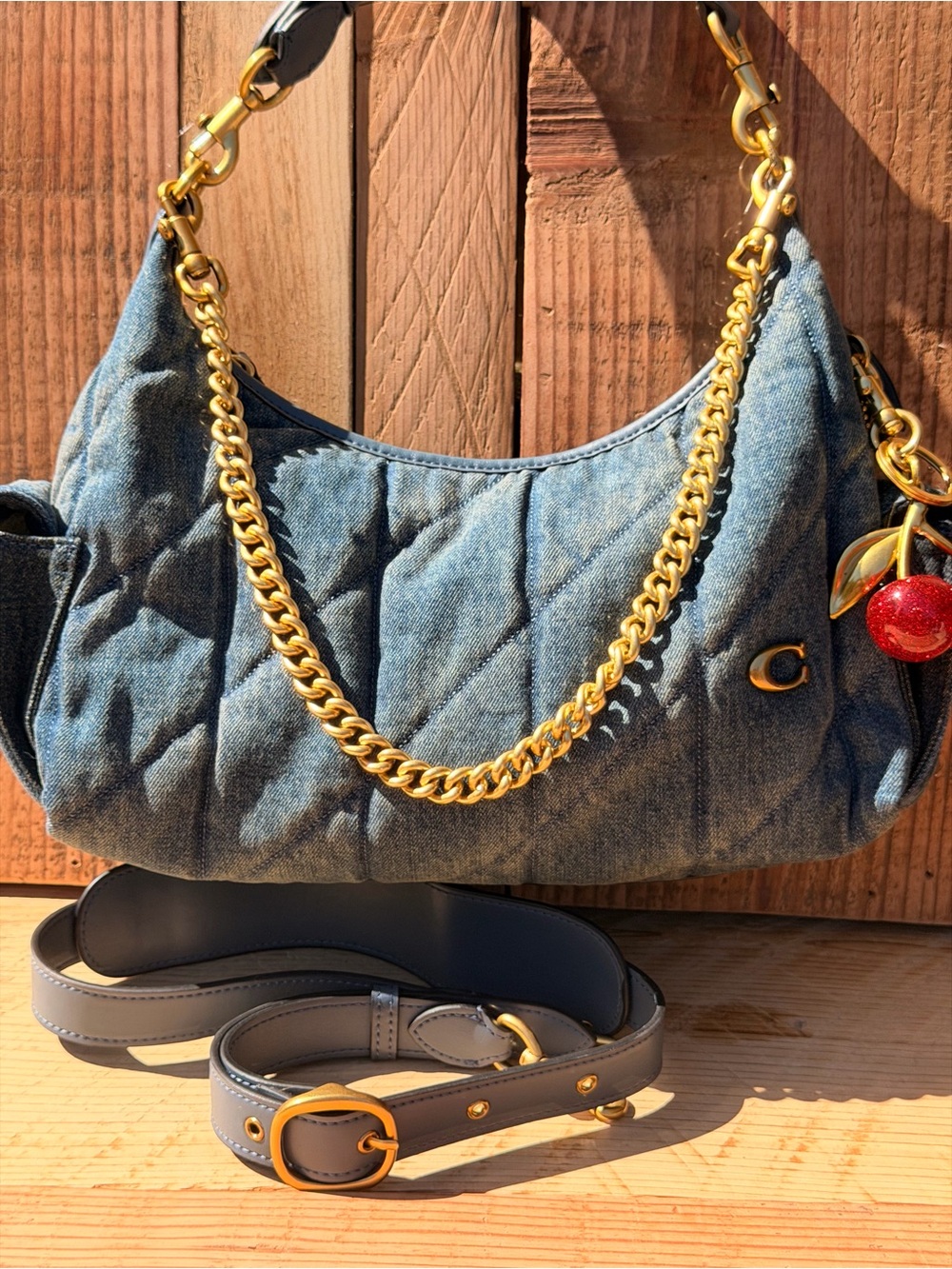 Coach Juliet Soft Quilted Denim
Pocket Bag 30 💙✨🍒